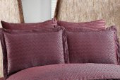 Finezza Odesa Bambu Jakar Kumaş Bordo ikili Oksford 60x80 cm Yastık Kılıfı -1330 - 1
