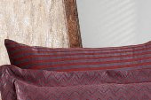 Finezza Odesa Bambu Jakar Kumaş Bordo ikili Oksford 60x80 cm Yastık Kılıfı -1330 - 3