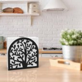 HAYAT AĞACI TEMALI METAL PEÇETELİK SİYAH - 6