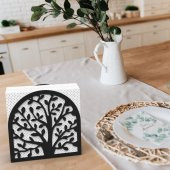 HAYAT AĞACI TEMALI METAL PEÇETELİK SİYAH - 7