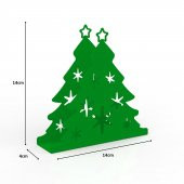 ÇAM AĞACI TEMALI METAL PEÇETELİK YEŞİL - 2