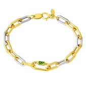 14 Ayar Altın Gözlü Zincir Bileklik thumbnail 1