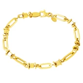 14 Ayar Altın Topçuk Zincirli Bileklik thumbnail 1