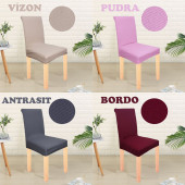 Bal Peteği Likralı Spandex Kumaş Sandalye Kılıfı Yıkanabilir Tüylenmez Tekli Sandalye Örtüsü - 2