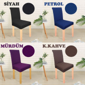 Bal Peteği Likralı Spandex Kumaş Sandalye Kılıfı Yıkanabilir Tüylenmez Tekli Sandalye Örtüsü - 6