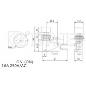Micro Switch DS-438 Kırmızı Butonlu 12mm - 2