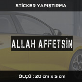 ALLAH AFFETSİN -  2 adet sticker etiket araba motosiklet kask cam dolap uyumlu yapıştırma - 1