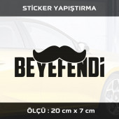 BEYEFENDİ - 2 adet sticker etiket araba motosiklet kask cam dolap uyumlu yapıştırma - 1