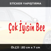 ÇOK İYİSİN BE - 2 ADET  sticker etiket araba motosiklet kask cam dolap uyumlu yapıştırma - 1