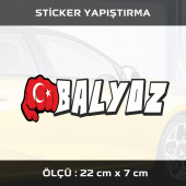 BALYOZ AYYILDIZLI YUMRUK KUVVET -  2 ADET sticker etiket araba motosiklet kask cam dolap uyumlu yapıştırma - 1
