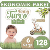 Baby Turco Doğadan 6 Beden XLarge 128'li Bebek Bezi - 1