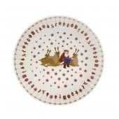 Yılbaşı Seramik Pasta Tabağı 20cm Noel Baba Geyikli 1 Adet - 2