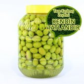 Kendin Tatlandır Ham Yeşil Kırma Zeytin Domat 3 kg - 1
