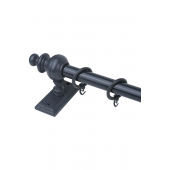 Antrasit Raysız Ahşap Rustik Perde Askısı - 100 CM - 6