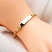 14 Ayar Altın Yazı Yazılabilen Çocuk Künyesi thumbnail 2