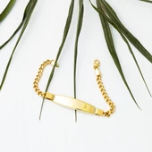 14 Ayar Altın Yazı Yazılabilen Çocuk Künyesi thumbnail 4