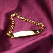 14 Ayar Altın Yazı Yazılabilen Çocuk Künyesi thumbnail 3