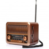 Radyo - NS-3315BT Taşınabilir Nostaljik Radyo Bluetooth Hoparlör Mp3 Çalar 15x10x10cm - 1