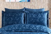 Finezza Rita Bambu Jakar Kumaş İndigo ikili Oksford 60x80 cm Yastık Kılıfı-1333 - 1