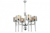 LampaLuce Fiaccola Modern Tasarım Salon Avizesi 6lı Krom 60x90cm - 1