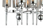 LampaLuce Fiaccola Modern Tasarım Salon Avizesi Yemek Masası Üzeri 8li Krom 80x100cm - 2