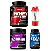 Hardline Whey 3matrix 908 Gr - Bcaa 4:1:1 120 Tablet - Kreatin %100 Mikronize 300 Gr (ÜCRETSİZ KARGO) - 1