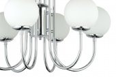 LampaLuce Esta Modern Camlı Avize 6lı Krom 65x80cm - 4