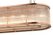 lampaLuce Albinia Özel Çubuk Taşlı Salon Sarkıt Avizesi Yemek Masası Üzeri Bakır 16lı 60x100cm - 3
