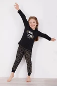 Arnetta 2152 Best Year Energy Siyah Kız Çocuk Uzun Kol Pijama Takım - 1
