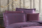 Finezza Jardin Bambu Jakar Kumaş Bordo ikili Oksford 60x80cm Yastık Kılıfı -1352 - 1
