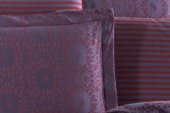 Finezza Jardin Bambu Jakar Kumaş Bordo ikili Oksford 60x80cm Yastık Kılıfı -1352 - 4