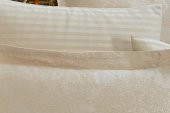 Finezza Tiara Bambu Jakar Kumaş Bej ikili Oksford 60X80cm Yastık Kılıfı - 1356 - 4