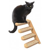 Ahşap Kedi Tırmanma ve Kedi Tırmalama Duvarı & Tırmanma Merdiveni - 3