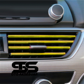 Araç Içi Klima Havalandırma Izgarası Gold Trim Seti Film Şerit Havalandırma Izgarası Gold Trim Şerit - 3