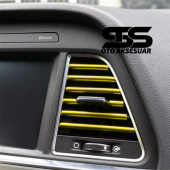 Araç Içi Klima Havalandırma Izgarası Gold Trim Seti Film Şerit Havalandırma Izgarası Gold Trim Şerit - 5