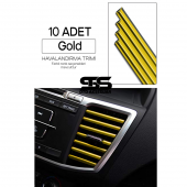 Araç Içi Klima Havalandırma Izgarası Gold Trim Seti Film Şerit Havalandırma Izgarası Gold Trim Şerit - 1