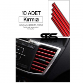 Araç Içi Klima Havalandırma Izgarası Kırmızı Trim Seti Film Şerit Havalandırma Izgarası Kırmızı Trim Şerit - 1