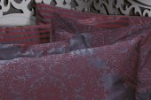 Finezza Tiara Bambu Jakar Kumaş Bordo ikili Oksford 60X80cm Yastık Kılıfı - 1361 - 3