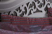 Finezza Tiara Bambu Jakar Kumaş Bordo ikili Oksford 60X80cm Yastık Kılıfı - 1361 - 4