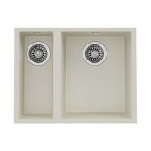 Teka SQUARE 560 TG BRIGHT CREAM Tezgahaltı Granit Eviye Krem 56 cm 115260032 - 1