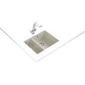 Teka SQUARE 560 TG BRIGHT CREAM Tezgahaltı Granit Eviye Krem 56 cm 115260032 - 2