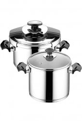 Aryıldız Milano Kanka Düdüklü Tencere 3.5 Lt+5,5 Lt-Soft Siyah - 1