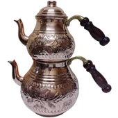 Bakır Çay Demliği Takımı - 1