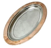 Dekoratif Bakır İskender Beyti Patlıcanlı Kebap Servis Tabağı - 1