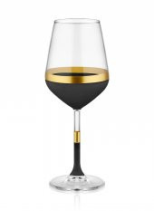 The Mia GLW0001 Glow Şarap Kadehi 6 Lı Set Siyah Gold - 3