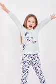 Roly Poly 2960 Leopard Kız Çocuk Uzun Kol Pijama Takım - 1