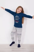 Roly Poly 2917 My Favorite Color Is Northern Nights Lacivert Kız Çocuk Uzun Kol Pijama Takım thumbnail 3