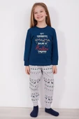 Roly Poly 2917 My Favorite Color Is Northern Nights Lacivert Kız Çocuk Uzun Kol Pijama Takım thumbnail 1