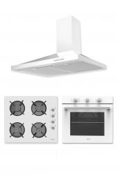 EXEP  BASİC BEYAZ 240 3LÜ ANKASTRE SET (ED400-EO320-EF240) - 1