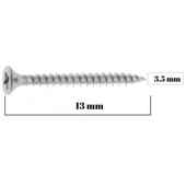 Sunta Vidası 3.5X13 mm 1000 Adet Sivri Uçlu Ahşap Tahta Ağaç Mobilya Vidası thumbnail 2